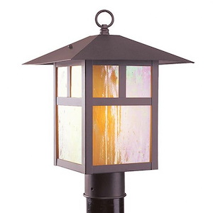 Dingle Ridgeway - 1 Light Outdoor Post Top Lantern in Craftsman Style - 13 Inches wide by 18 Inches high