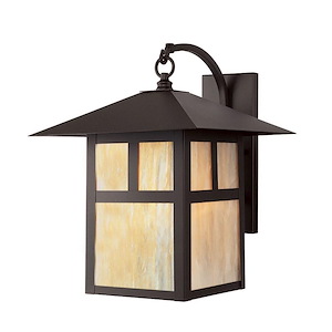 Dingle Ridgeway - 1 Light Outdoor Wall Lantern in Craftsman Style - 13 Inches wide by 17 Inches high - 1120845