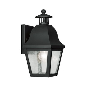 Melrose Loan - 1 Light Outdoor Wall Lantern in Farmhouse Style - 7 Inches wide by 14 Inches high - 1120849