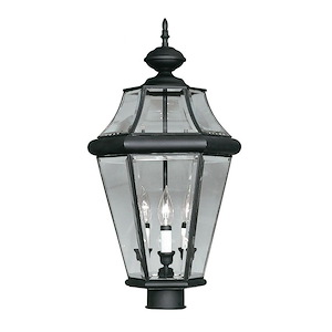 Kiln Heights - 3 Light Outdoor Post Top Lantern in Traditional Style - 13 Inches wide by 23.25 Inches high - 1120853
