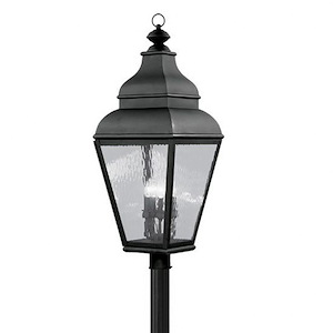 Sunningdale Pastures - 4 Light Outdoor Post Top Lantern in Farmhouse Style - 14 Inches wide by 37.5 Inches high