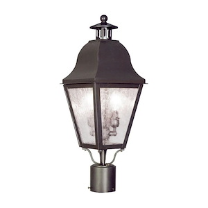 Melrose Loan - 2 Light Outdoor Post Top Lantern in Farmhouse Style - 8.5 Inches wide by 21 Inches high