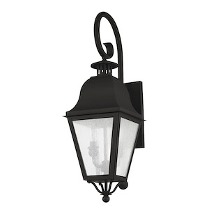 Melrose Loan - 2 Light Outdoor Wall Lantern in Farmhouse Style - 8 Inches wide by 24.75 Inches high