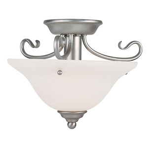 Kingsdale Drive - 1 Light Semi-Flush Mount in Traditional Style - 13 Inches wide by 9.25 Inches high - 1120936