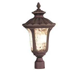 Foxglove Glebe - 3 Light Outdoor Post Top Lantern in Traditional Style - 11 Inches wide by 22 Inches high