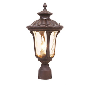 Foxglove Glebe - 1 Light Outdoor Post Top Lantern in Traditional Style - 9.5 Inches wide by 19 Inches high