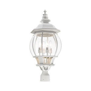 Front Close - 4 Light Outdoor Post Top Lantern in Traditional Style - 11.5 Inches wide by 27.5 Inches high - 1120988