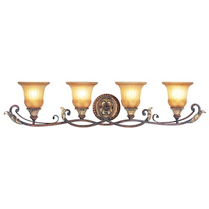 Lowther East - 4 Light Bathroom Light Fixture in Mediterranean Style - 39.5 Inches wide by 9 Inches high - 1269427