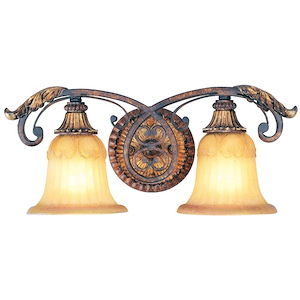 Lowther East - 2 Light Bathroom Light Fixture in Mediterranean Style - 18.5 Inches wide by 8 Inches high - 1269473