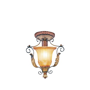 Lowther East - 1 Light Semi-Flush Mount in Mediterranean Style - 10.25 Inches wide by 11.5 Inches high - 1269433