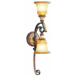 Lowther East - 2 Light Wall Sconce in Mediterranean Style - 6.25 Inches wide by 27 Inches high - 1269490
