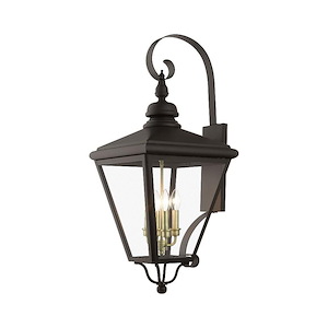 Allan Gait - 4 Light Extra Large Outdoor Wall Lantern In Traditional Style-34.5 Inches Tall and 14.25 Inches Wide