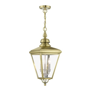 Allan Gait - 3 Light Large Outdoor Pendant In Traditional Style-25.25 Inches Tall and 10.63 Inches Wide