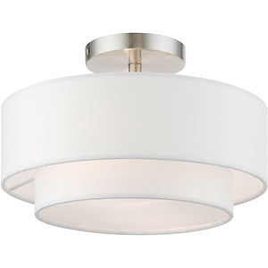 Pleasant Crescent - 2 Light Semi-Flush Mount In Timeless Style-7.75 Inches Tall and 12 Inches Wide - 1269649