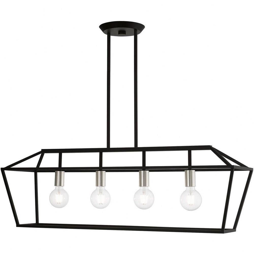Bailey Street Home 218-BEL-1219973 Albert Parkway - 4 Light Linear Chandelier In Transitional Style-19 Inches Tall and 10 Inches Wide