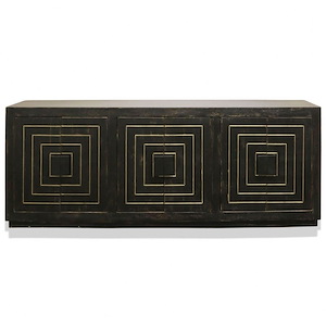 Tallys End - Six Door Sideboard In Modern Style-32 Inches Tall and 84 Inches Wide