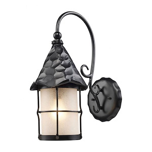 Traditional Cylinder Porch Light - One Light Outdoor Wall Lantern with Rustic Style