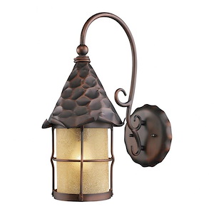 Traditional Cylinder Porch Light - One Light Outdoor Wall Lantern with Rustic Style