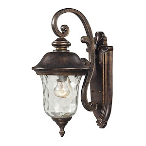 Gower Holt - 1 Light Outdoor Wall Sconce in Traditional Style - 16 Inches tall and 8 inches wide