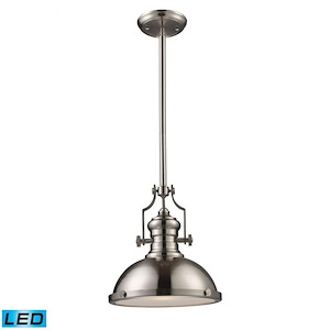 1 Light Modern Farmhouse Pendant with Metal Shade-14 Inches tall and 13 inches wide