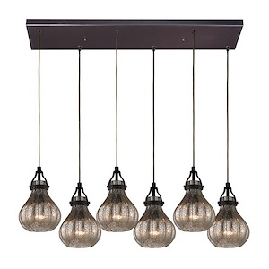 Glam Luxe Traditional Six Light Chandelier in Oil Rubbed Bronze Finish - 932628