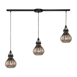Glam Luxe Traditional Three Light Chandelier in Oil Rubbed Bronze Finish - 932630