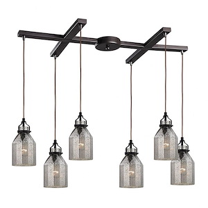 Glam Luxe Traditional Six Light Chandelier in Oil Rubbed Bronze Finish - 932646
