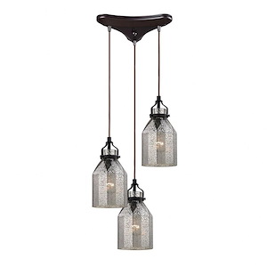Glam Luxe Traditional Three Light Chandelier in Oil Rubbed Bronze Finish - 932648
