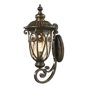 French Country One Light Outdoor Wall Lantern - Urn Shaped Porch Light