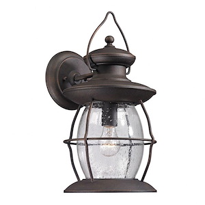 Garfield Newydd - 1 Light Outdoor Wall Sconce in Traditional Style - 17 Inches tall and 8 inches wide - 1244914