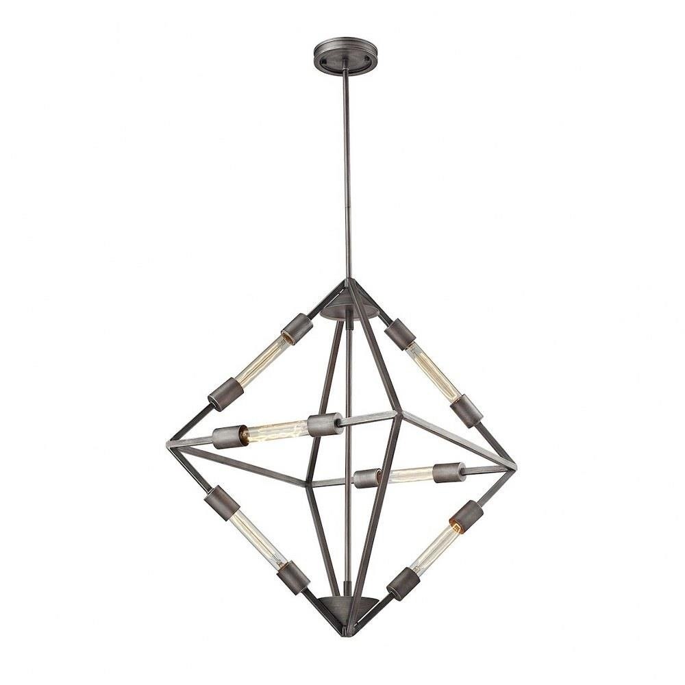 Bailey Street Home 2499-BEL-1874522 Bassett Court-6 Light Chandelier in Modern/Contemporary Style-28 Inches tall and 20 inches wide