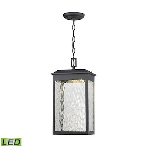 Rectangular 16 Inch 6W 1 LED Outdoor Pendant with Clean Thin Lines - Transitional Outdoor Hanging Ceiling Light