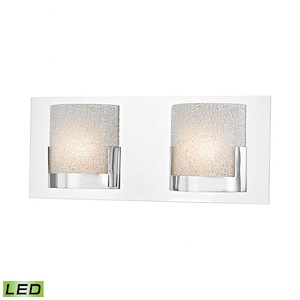 14.5-Inch Led Up Vanity Light With Chrome Finish With Clear Glass Made Of Glass/Iron-Bathroom Vanity Lighting - 910833