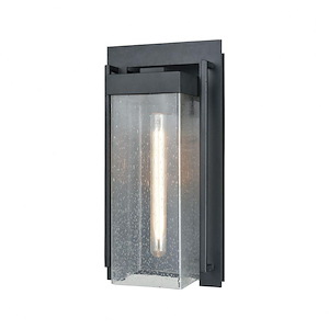 Virginia Brae - 1 Light Outdoor Wall Sconce in Transitional Style - 17 Inches tall and 9 inches wide