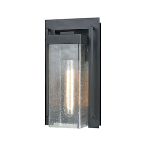 Virginia Brae - 1 Light Outdoor Wall Sconce in Transitional Style - 12 Inches tall and 6 inches wide