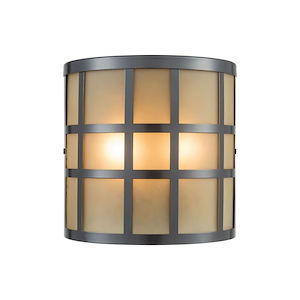 Curved Glass Outdoor Wall Light with Metalwork - Two Light Outdoor Wall Sconce for Small Porches