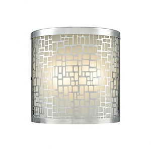 Flush Mount Outdoor Wall Light - Contemporary Two Light Outdoor Wall Sconce with Curved Glass by Metal Fretwork