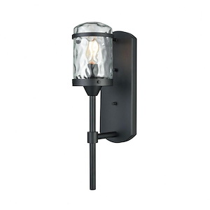Exposed Bulb Porch Light - One Light Outdoor Wall Lantern with Slender Long Tail Design - 933355