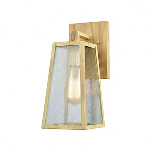 One Light Exposed Bulb Outdoor Bell Shaped Wall Sconce - Transitional Porch Light
