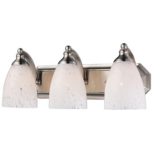 Dome Shaped Glass Shades 20 Inch 28.5W 3 LED Vanity Light Fixture with Curvy Arms - 1245087