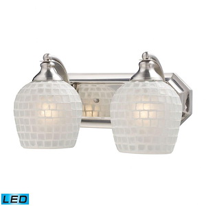 Mix-N-Match - 2 Light Vanity Light Fixture in Transitional Style with Eclectic and Boho inspirations - 7 Inches tall and 14 inches wide - 1279212