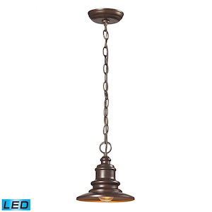 8 Inch 9.5W 1 LED Outdoor Pendant Nautical Ceiling Light - Outdoor Hanging Ceiling Light