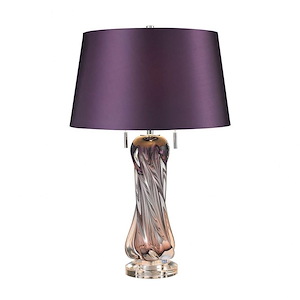 Ryefields Road-Transitional Style w/ Luxe/Glam inspirations-Crystal and Glass 2 Light Table Lamp-24 Inches tall 16 Inches wide - 1241540