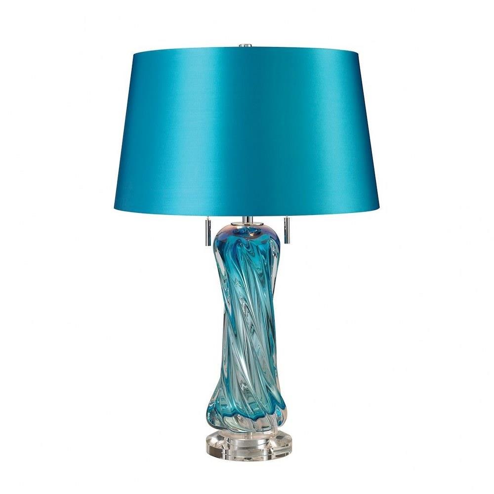 Bailey Street Home 2499-BEL-3332233 Ryefields Road-Transitional Style w/ Luxe/Glam inspirations-Crystal and Glass 2 Light Table Lamp-24 Inches tall 16 Inches wide
