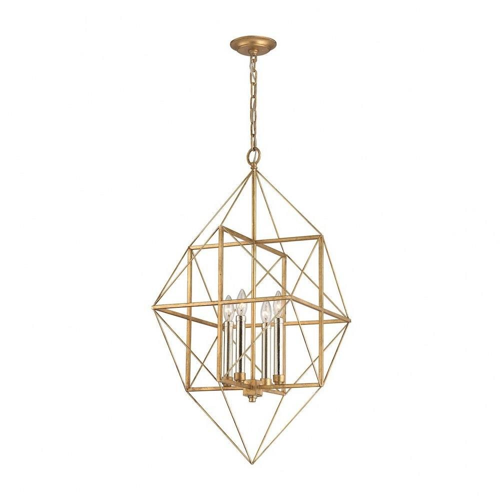 Bailey Street Home 2499-BEL-3332987 Lock Valley-Modern/Contemporary Style w/ Luxe/Glam inspirations-Metal 4 Light Pendant-35 Inches tall 16 Inches wide