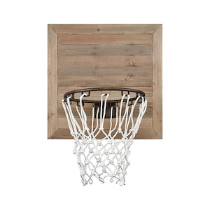 Framed Basketball Hoop Wall Art for Teen Room Man Cave - 22 Inches High X 22 Inches Wide