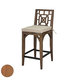 Shrewsbury Oval - Traditional Style - Shrewsbury Oval Wood Outdoor Patio Barstool - 46 Inches tall 22 Inches wide