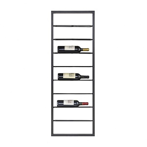 Snowdon Row-Transitional Style w/ ModernFarmhouse inspirations-Metal Horizontal Hanging Wine Rack-47 Inches tall 17 Inches wide