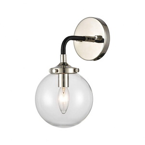 Modern Round Globe Wall Light with Exposed Bulb - 12 Inch One Light Wall Sconce - 910536