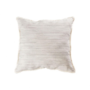 Cream and Grey Striped Pillow Cover 24x24-inch Pillow Cover Only Cream/Grey Colors